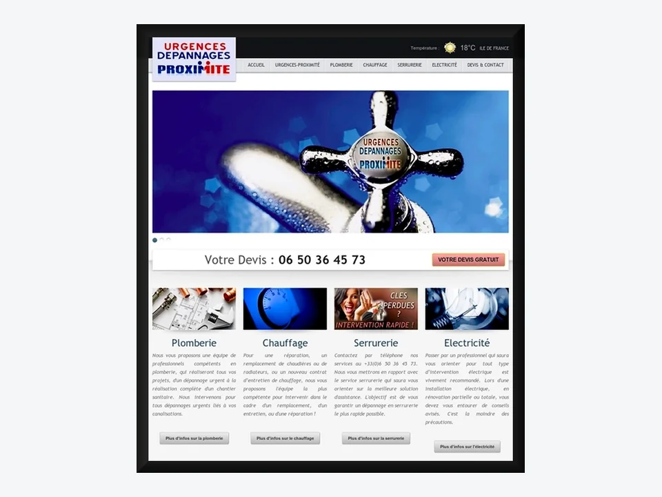 Ancienne réalisation pour un service de dépannage